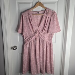 Pink Floral Women's Dress